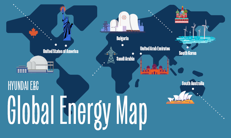 GLOBAL ENERGY MAP HYUNDIA E&C GLOBAL ENERGY MAP UNITED STATES OF AMERICA BULGARIA SAUDI ARABIA UNITED ARAB EMIRATES SOUTH KOREA SOUTH AUSTRALIA