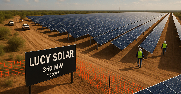  AI로 구현한 미국 텍사스 LUCY 태양광 발전사업 현장 이미지