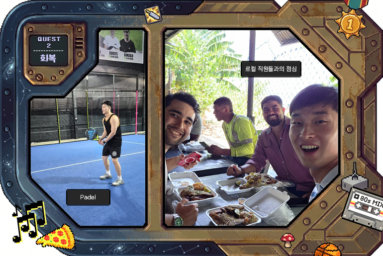 QUEST 2 회복 Padel / 로컬 직원들과의 점심