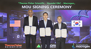 Photo of Hyundai E&C-Thermo Fisher Scientific-Macrogen Signing MOU on Business Partnership